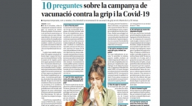 Nova pàgina de salut: ''10 preguntes sobre la campanya de vacunació contra la grip i la Covid-19''