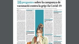 Nova pàgina de salut: ''10 preguntes sobre la campanya de vacunació contra la grip i la Covid-19''