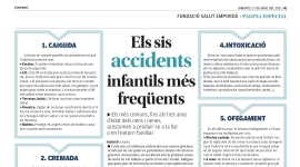 Nova pàgina de promoció de la salut: ''Els sis accidents infantils més freqüents''