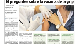 Nova pàgina de promoció de la salut: ''10 preguntes sobre la vacuna de la grip''