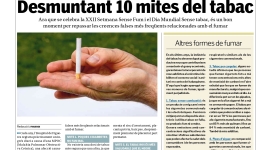 Nova pàgina de promoció de la salut: ''Desmuntant 10 mites del tabac''