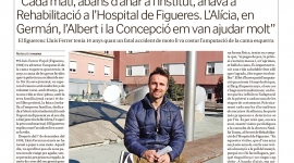 Nova pàgina de salut: ''Cada matí, abans d’anar a l’institut, anava a Rehabilitació a l’Hospital de Figueres''