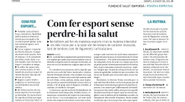 Nova pàgina de promoció de la salut: ''Com fer esport sense perdre-hi la salut''