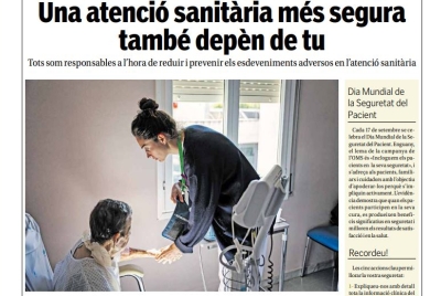 Nova pàgina de salut: ''Una atenció sanitària més segura també depèn de tu''