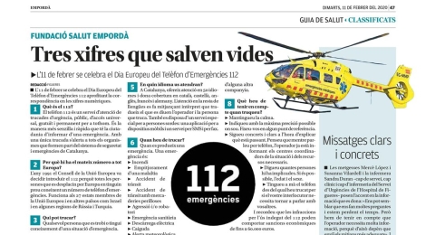 Nova pàgina de promoció de la salut: ''Tres xifres que salven vides''