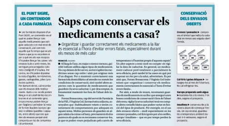 Nova pàgina de promoció de la salut: ''Saps com conservar els medicaments a casa?''