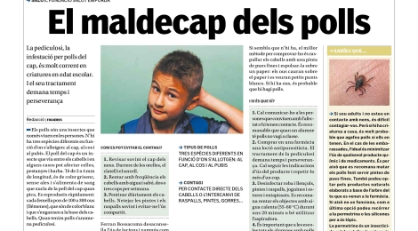 Nova pàgina de promoció de la salut: ''El maldecap dels polls''