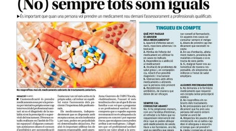 Nova pàgina de promoció de la salut: ''(No) sempre tots som iguals''