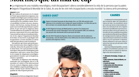 Nova pàgina de promoció de la salut: ''Molt més que un mal de cap''