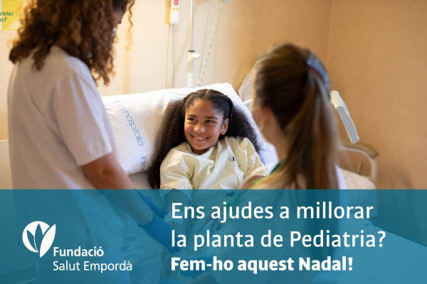 Imatge de la campanya de captació de fons per Pediatria