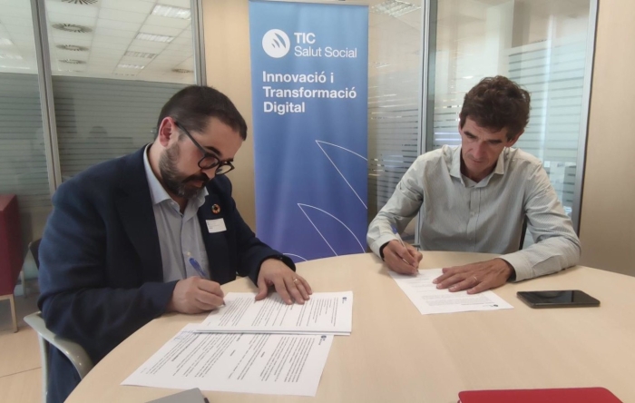 Sergi Iglesia i Joan Guanyabens firmen el conveni