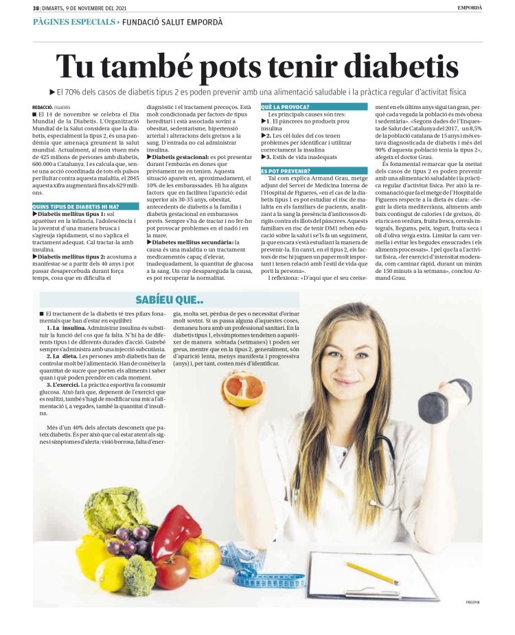 Pàgina de salut sobre diabetis